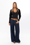 Katya Fluffy Knit Shrug, BLACK - alternate image 2