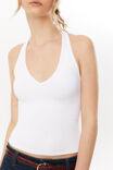 Luxe Halter Top, WHITE - alternate image 4