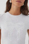 Brandi Graphic T Shirt, LIGHT GREY MARLE/RIBBON - alternate image 4