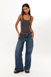 Cora Rib Bodysuit, CHARCOAL - alternate image 4