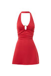 Orla Halter Mini Dress, LIPSTICK RED - alternate image 6