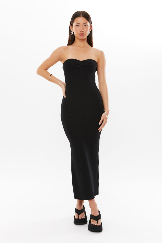 Shop Formal Dress - Joanna Strapless Knit Maxi featured image