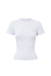 Embroidered Bow Fitted Tee, WHITE/BOW - alternate image 6