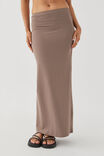 Luxe Hipster Maxi Skirt, MINK BROWN - alternate image 4