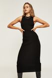 Meredith Knit Midi Dress, BLACK