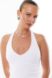 Luxe Halter Top, WHITE - alternate image 4