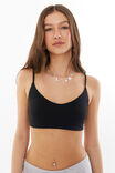 Luxe Micro Crop Top, BLACK - alternate image 4