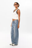 Reece V Neck Knit Vest, SUMMER WHITE/BLACK - alternate image 5