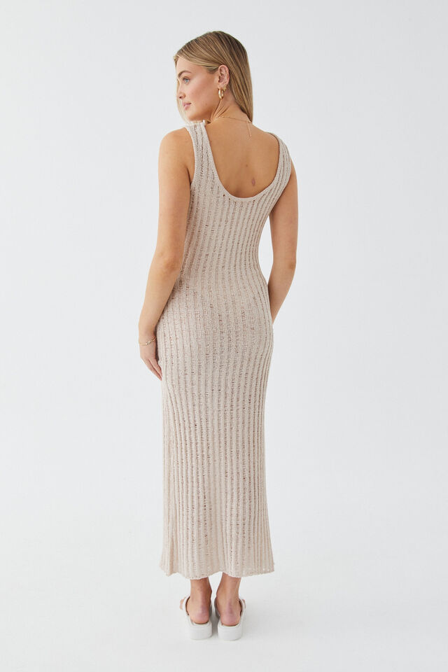 Collective Dress - Nadia Open Knit Maxi Dress fourth image