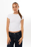 Luxe Longline Tee, WHITE - alternate image 1