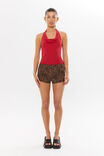 Ash Ponte Micro Short, DEVIN LEOPARD BLACK - alternate image 1