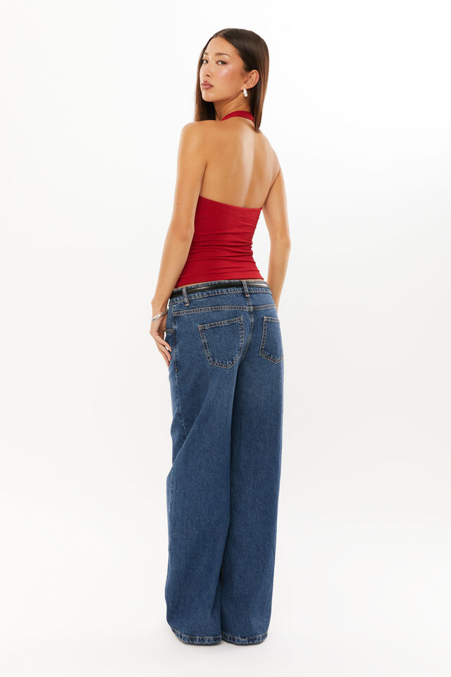 Soft Andi Halter Top, ROUGE RED