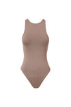 Luxe Sleeveless Bodysuit, MINK BROWN - alternate image 5