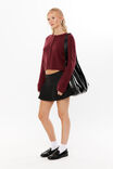 Brydie Button Through Cardigan, DARK PLUM - alternate image 5