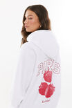 Paige Oversized Printed Hoodie, CLOUD WHITE/PARIS STRAWBERRY - alternate image 1