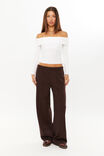 Elyse Sporty Pull On Pant, DEEP CHOC/ROSETTE PINK - alternate image 3