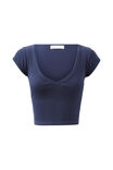 Penny Cropped Tee, ALL STAR NAVY - alternate image 6