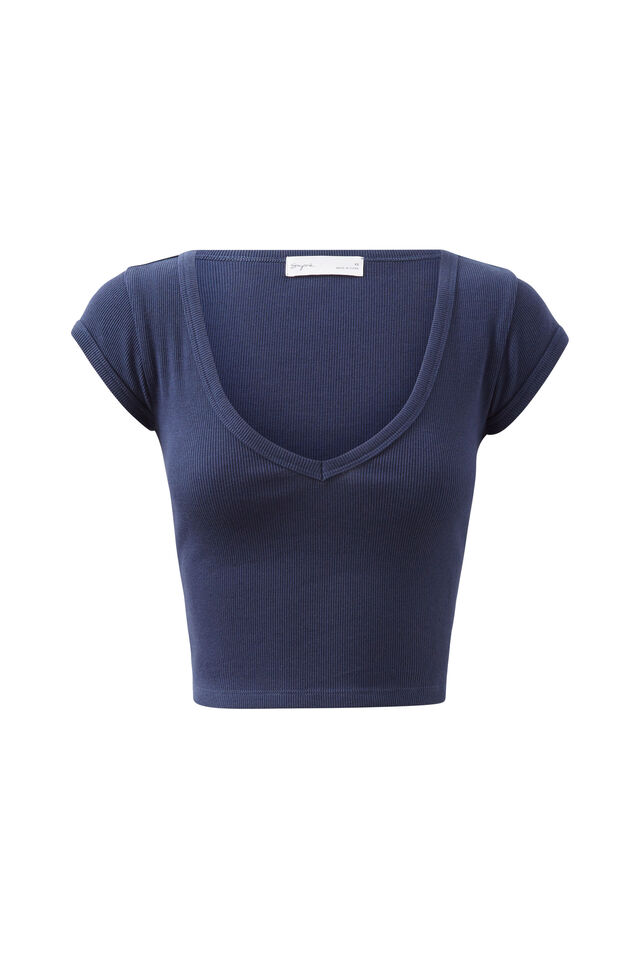 Penny Cropped Tee, ALL STAR NAVY