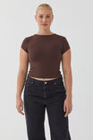 Soft Backless Tee, ESPRESSO BROWN - alternate image 3