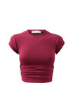 Rachael Ruched Tee, WILD BERRY - alternate image 6