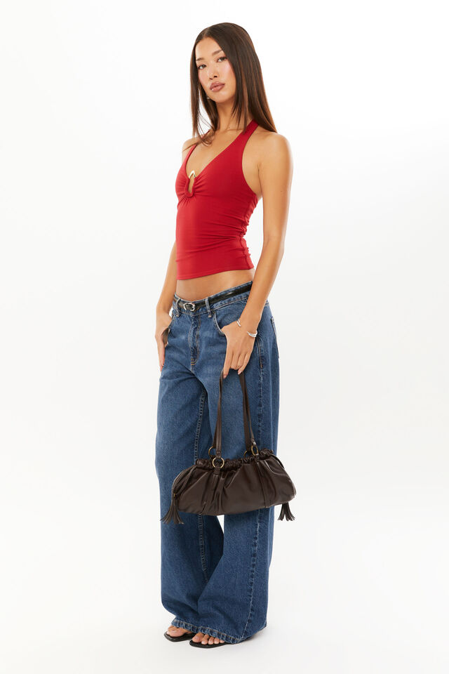 Soft Andi Halter Top, ROUGE RED