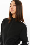 Elyse Sporty Zip Through Jacket, BLACK/WHITE - alternate image 4