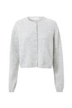 Brydie Button Through Cardigan, GREY MARLE - alternate image 6