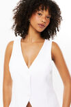 Taylor Longline Vest, WHITE - alternate image 4