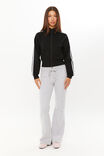 Elyse Sporty Zip Through Jacket, BLACK/WHITE - alternate image 2