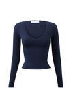 Super Smooth Isla Long Sleeve Top, MIDNIGHT NAVY - alternate image 6