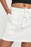 Orla Linen Mini Skirt, WHITE