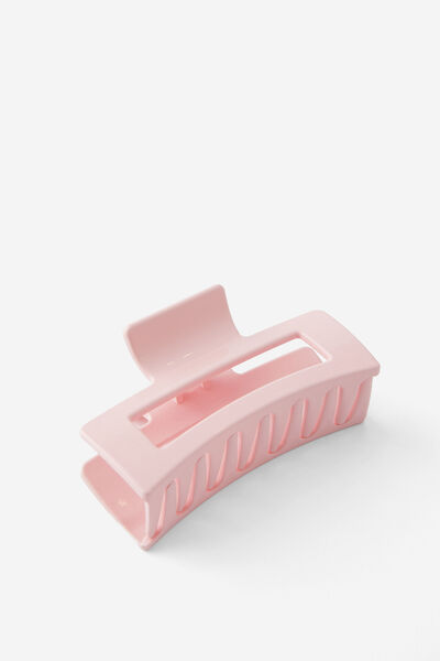 Single Hair Claw, SOFT PINK/RECTANGLE