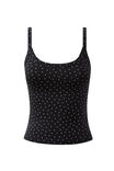 Kiki Scoop Neck Tank, JANE SPOT BLACK/WHITE - alternate image 6
