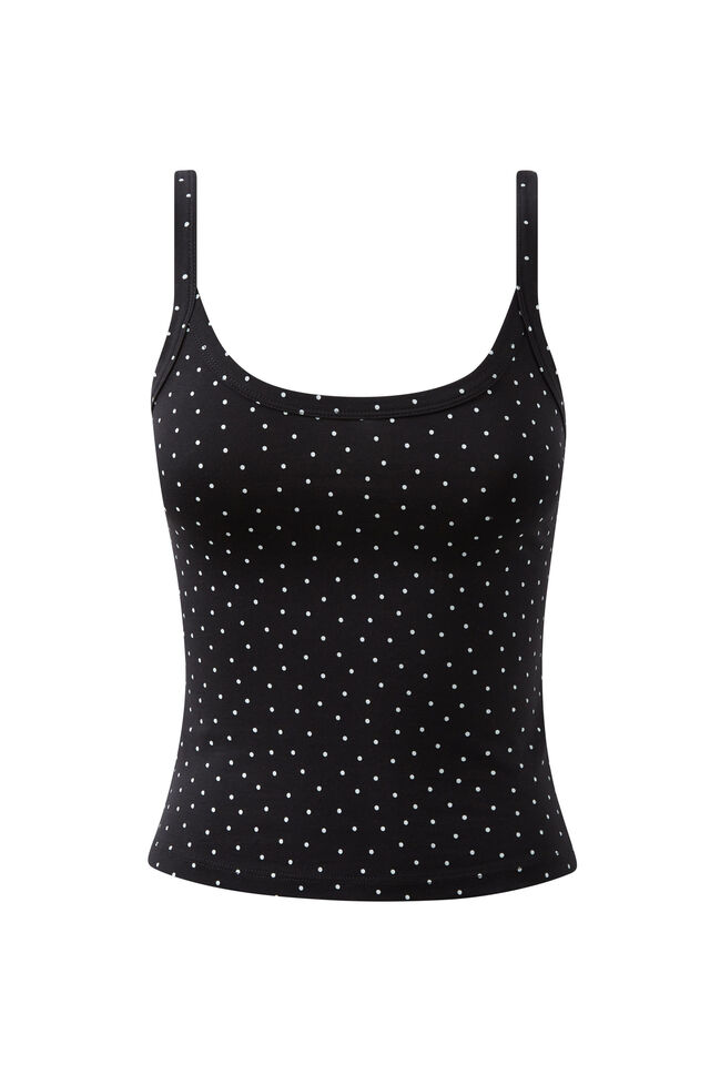 Kiki Scoop Neck Tank, JANE SPOT BLACK/WHITE