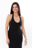 Soft Halter Maxi Dress, BLACK - alternate image 2