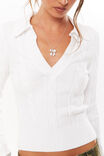 Clem Cable Knit Jumper, WINTER WHITE - alternate image 4