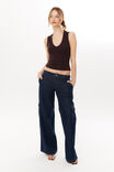 Belle V Neck Tank, BROWN BERRY - alternate image 2
