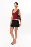 Estelle Pleated Mini Skort, BLACK - alternate image 5