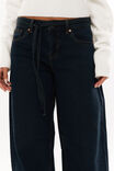 Low Rise Barrel Jean, INK BLUE - alternate image 3