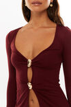 Super Smooth Celine Long Sleeve Top, DARK PLUM - alternate image 5
