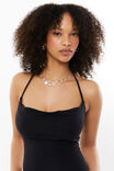 Soft Cowl Neck Halter Top, BLACK - alternate image 4