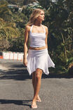 Luxe Hanky Hem Mini Skirt, WHITE - alternate image 5