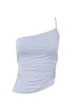 Gia One Shoulder Ruched Top, BLUE LILAC - alternate image 6