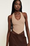 Brielle Scarf Top, TOFFEE TAUPE