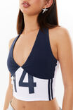 Nikki Graphic Halter Top, ALL STAR NAVY/14 - alternate image 4