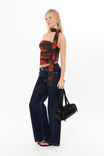 Milly Mesh Halter Top, CANDICE ROSE RED - alternate image 5