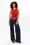 Super Smooth Ruched Tank, ROGUE RED - alternate image 2