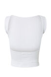 Tara Rib Backless Tank, WHITE - alternate image 7