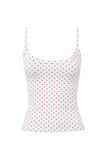 Kiki Scoop Neck Tank, MICRO HEART WHITE RED - alternate image 6