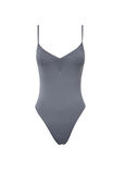 Light Luxe Ruched Strappy Bodysuit, IRON GREY - alternate image 6